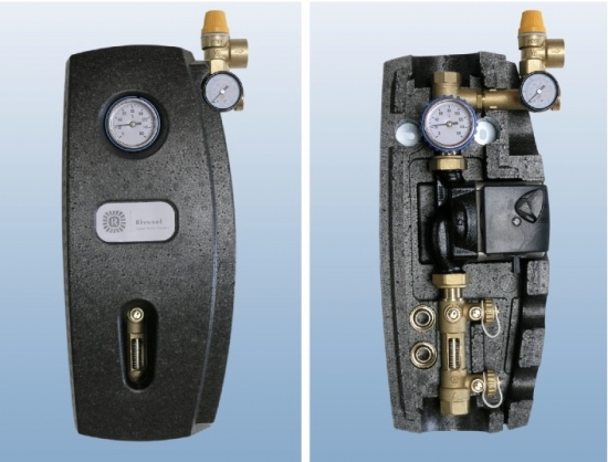 Enkelvoudig pompstation RP-BS1 voor reoutleiding collectorcircuit.
